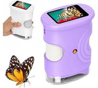 1000X Handheld Microscope for Kids, Portable Mini Pocket Microscope with 4k 2.0" Screen, Digital Magnifying Glass Scope Science Kits for Home School Lab, Science Gadget Edu Kits for Ages 4-12