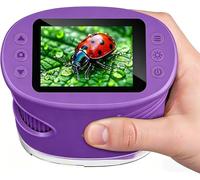1000X Handheld Microscope, Wonder Quest Kids Digital Magnifying Glass, 4K 2.0" Screen, Portable Mini Pocket Microscope for Home School Lab, 2MP Camera, USB Export (Pink)