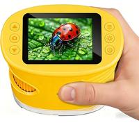 1000X Handheld Microscope, Wonder Quest Kids Digital Magnifying Glass, 4K 2.0" Screen, Portable Mini Pocket Microscope for Home School Lab, 2MP Camera, USB Export (Orange)