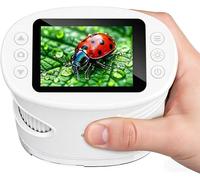 1000X Handheld Microscope, Wonder Quest Kids Digital Magnifying Glass, 4K 2.0" Screen, Portable Mini Pocket Microscope for Home School Lab, 2MP Camera, USB Export (White)