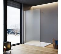 (1000x1900mm) ELEGANT Walk-In Shower Screen, 8mm Full Frosted Tempered Safety Glass Wet Room Shower Enclosure Panel