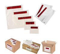 1000xA6 Printed Document Enclosed Wallet (158x110 mm) Peel & Seal Printed Document Enclosed Plastic Envelopes Sleeves Pockets Wallets Attach Invoices Receipts Packing Lists & Delivery Notes to Parcels