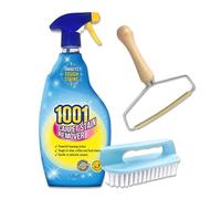 1001 Carpet Cleaner Spray 500ml + Cleaning Brush & Scraper Tool - Carpet Stain Remover for Old Stains on Rugs, Upholstery & Fabric - Rug Cleaner - Fast Acting Fabric Cleaner