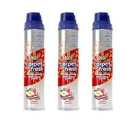 1001 Carpet Fresh Apple & Cinnamon Foam Freshener, Quick-Drying Odor Eliminating Spray, WoolSafe Approved, Pack of 3