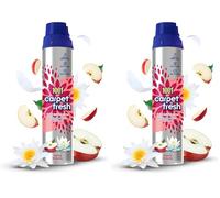 1001 Carpet Fresh Apple & Waterlily 300ml - Eliminates Odors, Crafted by Perfumers, this Unique Aroma Blends Sweet Apples, Pears, and Cranberries for a Revitalizing Top Note, No need to hoover