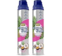 1001 Carpet Fresh Exotic Fruit & Coconut 300ml - Carpet, Rug & Upholstery Freshening Foam - Quick Drying, No Vacuum Needed, Eliminates Odours, WoolSafe Approved (Pack of 2)