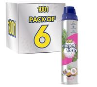 1001 Carpet Fresh Exotic Fruit & Coconut 300ml x 6 • Tropical Fresh Scent • Carpet Rug & Upholstery Freshening Foam • Quick Drying • No Hoovering Needed • Eliminates Odours • WoolSafe Approved
