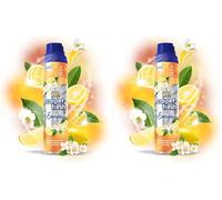 1001 Carpet Fresh Feel Energized 300ml Can - Invigorating Lemon Scent for Long-Lasting Freshness and Stress-Reducing Odor Elimination, Quick Drying, No Need to Hoover (Pack of 2)