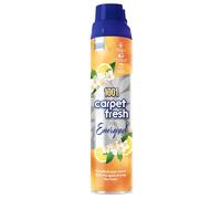 1001 Carpet Fresh Feel Energized 300ml Can - Invigorating Lemon Scent for Long-Lasting Freshness and Stress-Reducing Odor Elimination, Quick Drying, No Need to Hoover