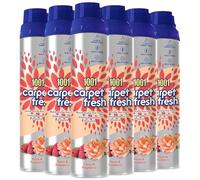 1001 Carpet Fresh Peony & Raspberry - Limited-Edition Spring/Summer Fragrance for Instant Odor Elimination and Lasting Freshness, Quick Drying 300ml Hours of Freshness Spray Can 6 Packs