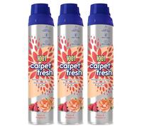 1001 Carpet Fresh Peony & Raspberry Spray 300ml Can, Quick Dry Form Carpet Freshener for Instant Odor Eliminates Odours at Source, No Vacuuming Needed, Hours of Freshness Pack of 3