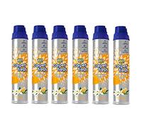 1001 Carpet Fresh Spring Blossom & Mandarin Fragrance - Quick drying, For use On Carpet Rug Upholstery Freshening Foam Pet Odour Remover, Pack of 6 300ml Aerosol Spray Can