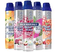 1001 Carpet Freshener Spray Mix & Match Any 2 x300ml, Carpet & Room Deodoriser Foam Eliminates Odours at Source, Long Lasting Home Fragrance Spray, Quick Dry No Vacuum, Expert Blended Fresh Scents