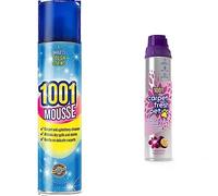 1001 Mousse Carpet and Upholstery Cleaner, Tough On Stains, Gentle On Rugs, Upholstery and Carpets, Floral Scented Cleaner, 350 ml & Carpet Fresh Pet - Thai Orchid & Passionfruit - 300ml