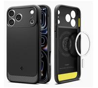 1001 Spigen Rugged Armor Magfit Case For Iphone 17 Pro Max, Magsafe Compatible Phone Cover Military-Grade Drop Protection Matte Black