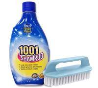 1001 Target Tough Stain & Odour Remover with Brush Deep Cleaning for Rugs, Sofas, Upholstery & Car Seats Pet Stain Remover (Carpet Cleaner Shampoo 500ml with Brush)