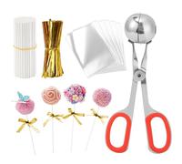 1001Pcs Lollipop Cake Pop DIY Supplies, Include 100Pcs Cake Pop Bags, 100Pcs Cake Pop Sticks, 800Pcs Twist Ties, 1Pc Making Tool, Cake Pop Treat Bag Set for Candies, Cookies, Chocolates