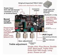 1001U for Board 100W Single Channel Audio Amp Module | with for bass for and for tws Function for DIY Speaker Home Car Sound System DC 9-24V Power Supply Compatible