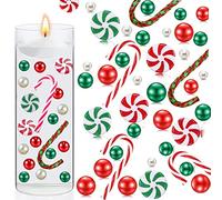 10065 PCS Christmas Vase Filler Christmas Vase Filler Beads Pearl and Various Sizes Candy Water Gel Beads for Vase Filler Table Centerpieces Party Decor Suitable for Vases