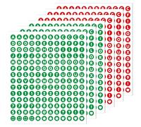 1008 Pcs 0.5 Inch Small Letter Stickers, Self Adhesive Alphabet Number & Symbols for Scrapbook,Christmas,Notebook,Files CDs Inventory Classification,Red&Green