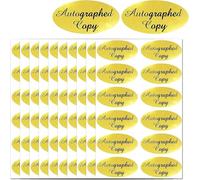 1008 PCS Autographed Copy Stickers-1 x 2Inch Oval Gold Foil Labels Gold Foil Autographed Sticker Autographed by The Author Stickerss Oval Autographed Copy Stickers for Paperback Books Novels Signing