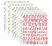 1008 Pieces 12 Sheets Self Adhesive Vinyl Letter Stickers for Scrapbooking Alphabet Number Stickers Small Vinyl Letters Numbers Kit for DIY Art Craft, Scrapbook, Greeting Cards, Envelope,12 Colors