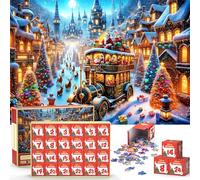 1008pcs Jigsaw Puzzle for Adults, Advent Calendar 2024 Christmas Jigsaw Puzzle, 24 Days Puzzles Xmas Present for Adults, Home Decoration