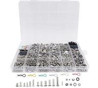1008Pcs Universal RC Screw Assortment Kit 304 Stainless Steel for Traxxas | For HPI Arrma SCX10 Losi 1/8 1/10 1/12 1/16 Scale RC Cars,High Tensile,Rust Resistance,Compartment Storage Case