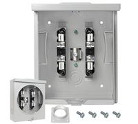 100A, 4 Jaw Electric Meter Box, Suitable for Overhead/Underground Feed, NEMA 3R Enclosure, with 2" Meter Socket Hub, Stable and Reliable Current Transmission, for Standard Plug-in Meters