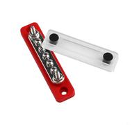 100A 48V DC Busbar Distribution Block Kit with M8 Terminals for Cars, Motorhomes, Trucks, Boats & Solar Power Systems - Fireproof Nylon B(RED)