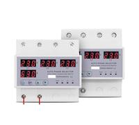 100A 63A 3 phase 3P+N Din rail phase selector adjustable Over and Under Voltage current protection Monitor Relays Protector CZAOINCU(100A)
