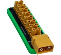 100A High Current Power Distribution Board for xt60 Input 100A(A) | High-strength composite, heat resistant, mechanical stress protection, for durable yellow housing, reliable performance