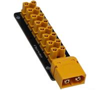 100A High Current Power Distribution Board for xt60 Input 100A(B) | High-strength composite, heat resistant, mechanical stress protection, for durable yellow housing, reliable performance