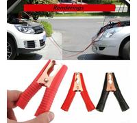 100A Insulated Clips for Car Battery Testing, Red and Black Set of 2 with Welding Wire, High Clamping for Electrical Engineering