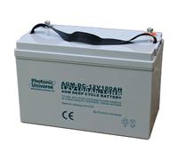 100Ah 12V Photonic Universe deep cycle AGM battery for a motorhome, caravan, campervan, boat (leisure battery), solar, wind UPS or back up/off-grid power systems