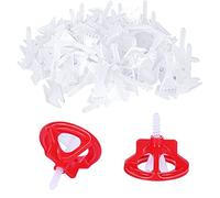 100caps+300base Professional Tile Leveling System Kit，Anti-Loosening Spacers/Wall, Bathroom Tiling - 1/8" Precision Alignment & Grout Spacing Tools (3mm(100caps+300base)