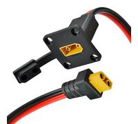 100cm 10AWG XT90 Panel Mount Cable Heavy Duty XT90 Male to Female Connector Lead for Solar Generator, LiPo Battery, FPV Drone Anti-Spark & Weatherproof