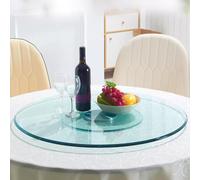 100cm/110cm/120cm round dining table tempered glass turntable, aluminium base dining table turntable, transparent glass turntable (Size : 110cm/43.3in)