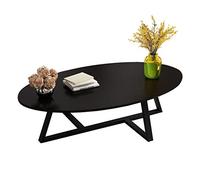100cm/120cm Modern Coffee Table for Living Room Scandinavian Side Table Sofa End Table for Dining Coffee Snack or Reading Table Oval Design, Black
