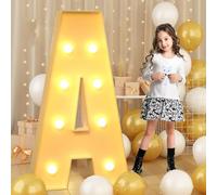 100cm-3.3ft Giant LED Light Up Letter A, Mosaic Marquee Light Up Sign, LED Letters Lamps for Valentine's Day Birthday Christmas New Year