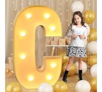 100cm-3.3ft Giant LED Light Up Letter C, Mosaic Marquee Light Up Sign, LED Letters Lamps for Valentine's Day Birthday Christmas New Year