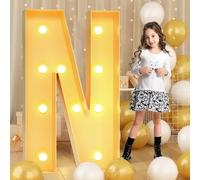100cm-3.3ft Giant LED Light Up Letter N, Mosaic Marquee Light Up Sign, LED Letters Lamps for Valentine's Day Birthday Christmas New Year