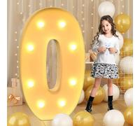 100cm-3.3ft Giant LED Light Up Letter O, Mosaic Marquee Light Up Sign, LED Letters Lamps for Valentine's Day Birthday Christmas New Year