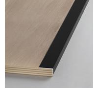 100cm 3 Pack Kitchen Wall Protect Waterproof Aluminium Corner Eds Premium h for Renovat Black (10x30mm)