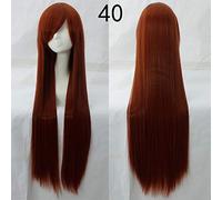 100cm 32'' Long Straight full thick Wigs Heat Resistant Fiber Synthetic Fake Hair Men Women anime Cosplay Wig Costume Accessorie 40