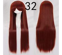 100cm 32'' Long Straight full thick Wigs Heat Resistant Fiber Synthetic Fake Hair Men Women anime Cosplay Wig Costume Accessorie 32