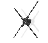 100CM/39.37IN 1024Pcs LED Remote Advertising Display Player Holographic Imaging Lamp Propeller 3D Hologram Projector Light Led Fan Vivid Visuals