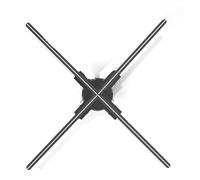 100CM/39.37in 3D Fan Holographic Projector Wifi Commercial Advertising Display Screen Projection Remote Hologram Player Wide Viewing Angle