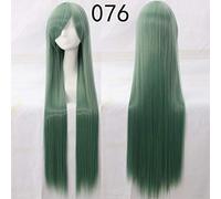 100CM 39'' Long Straight Wigs Women anime cosplay Wigs in common use white purple orange pink Hair Cosplay common Wigs +wigs cap One Size long Straight wig 76