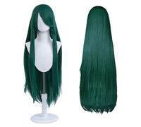 100cm / 40 Inch Long Wig, Universal Anime Costume Cosplay Wig, Perfect for Party, Daily-Use, Festivals, and Halloween, Great for TV, Film, Anime Game Character Cosplay (Dark Green)